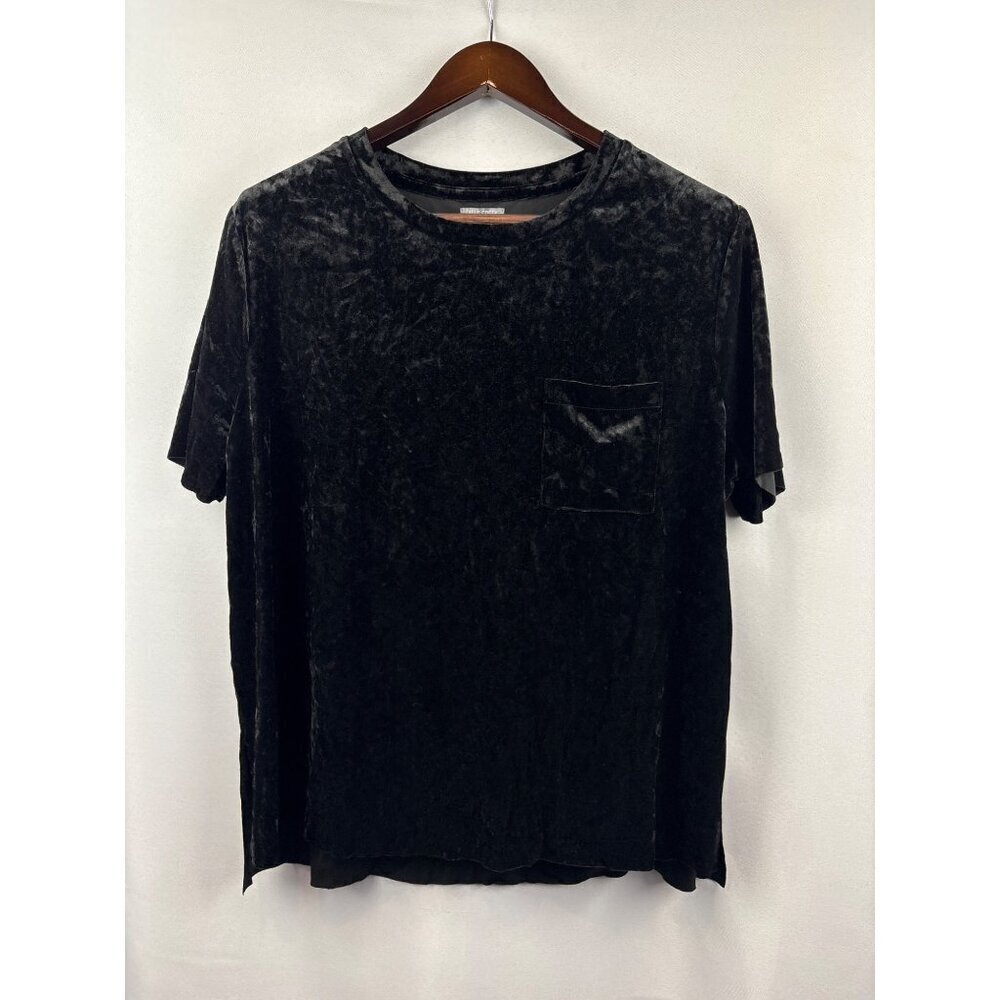 Women’s Falls Creek 1X Black Velvet T-Shirt with Breast Pocket